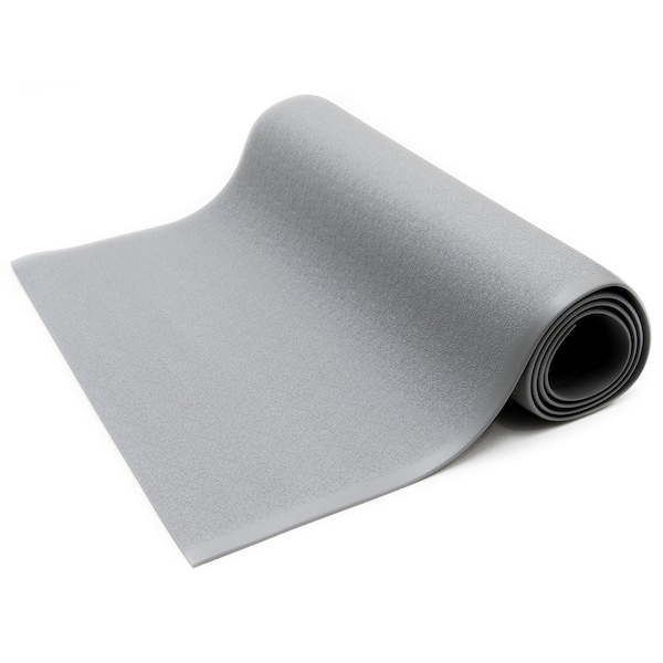 Antifatigue Mat, 10 ft. L x 3 ft. W, 0.375 in. Thickness, Gray